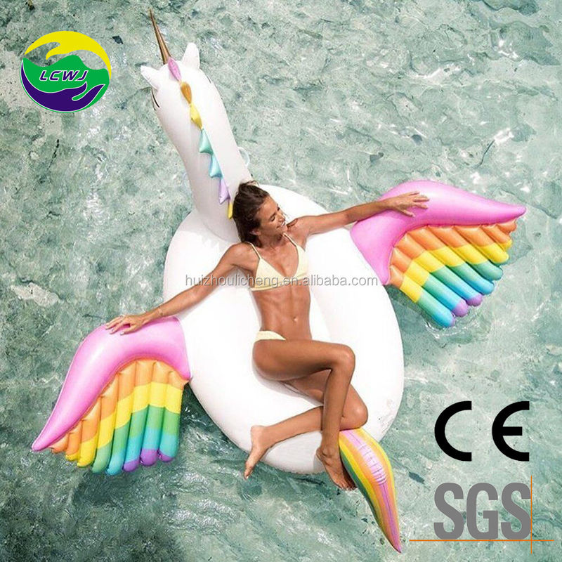 PVC プラスチック 成人プール フローター 250cm ユニコーン プール フローター 馬