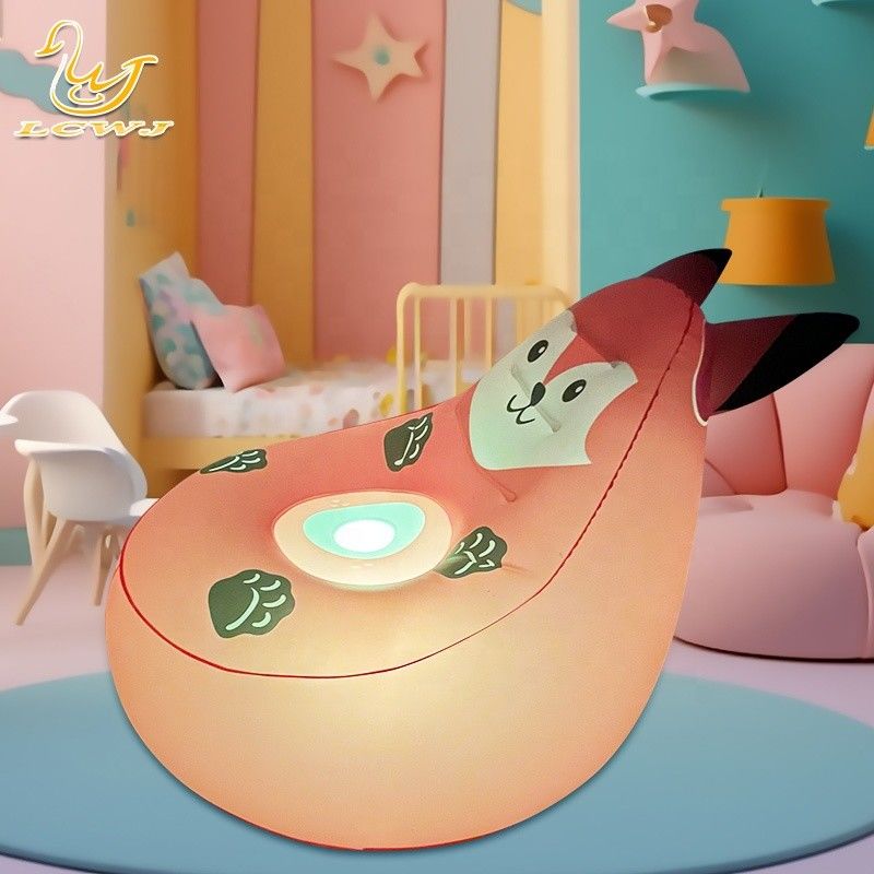 かわいいパンダフォックス形 空気充填キャンプチェア 折りたたむ式エアラウンジソファ 子供向け