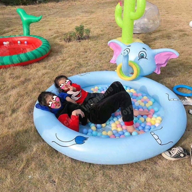 LC 動物 ゾウ 噴水 地面 プール 吹き込み スプレー プール 吹き込み スプレー