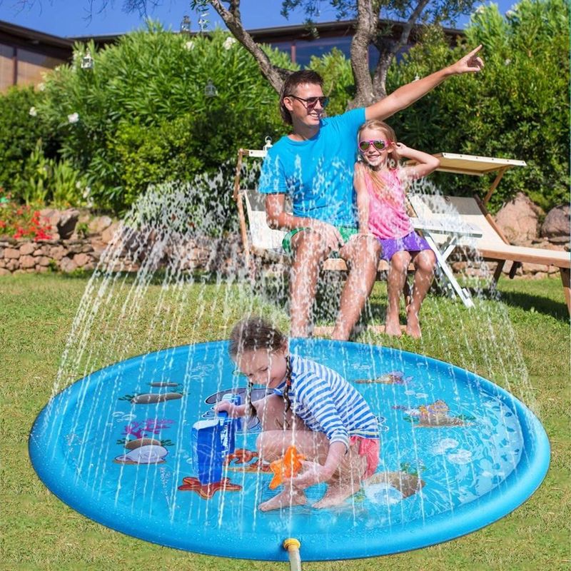 68インチ 充氣式スプリングラー トイ オーダーメイド 水スプリングラー プールマット 屋外パーティー