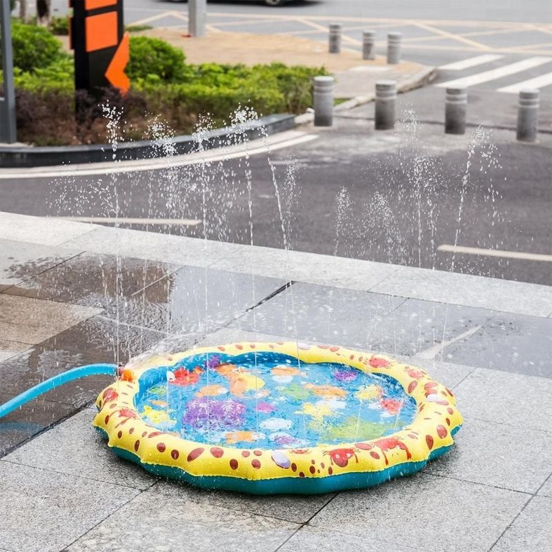 屋外裏庭 充気式スプリングル トイ 夏の楽しいスプラッシュ 遊びのマット 幼児のための