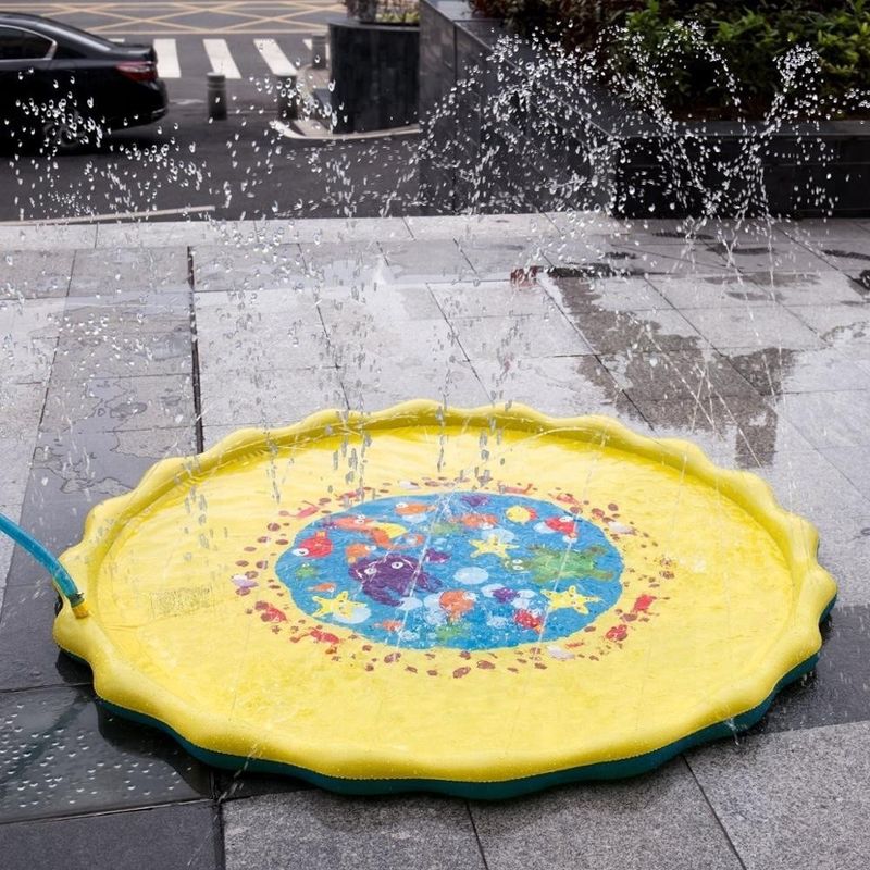 屋外裏庭 充気式スプリングル トイ 夏の楽しいスプラッシュ 遊びのマット 幼児のための