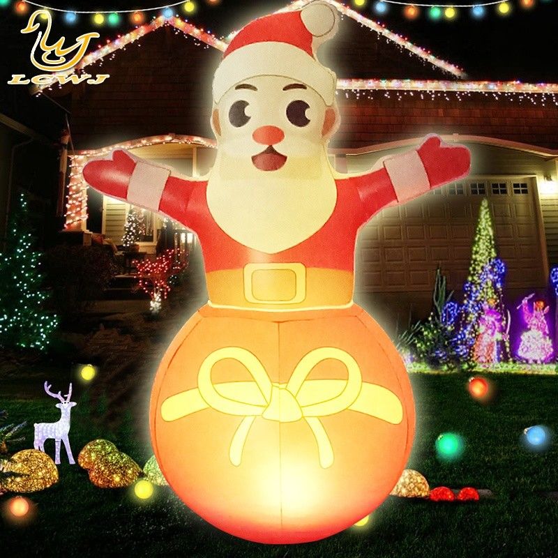 ロリーポリ エア ブローアップ サンタクロース クリスマス 充電式飾り LEDライト