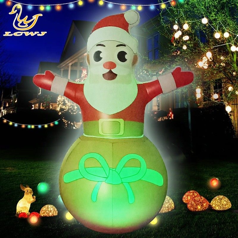 ロリーポリ エア ブローアップ サンタクロース クリスマス 充電式飾り LEDライト