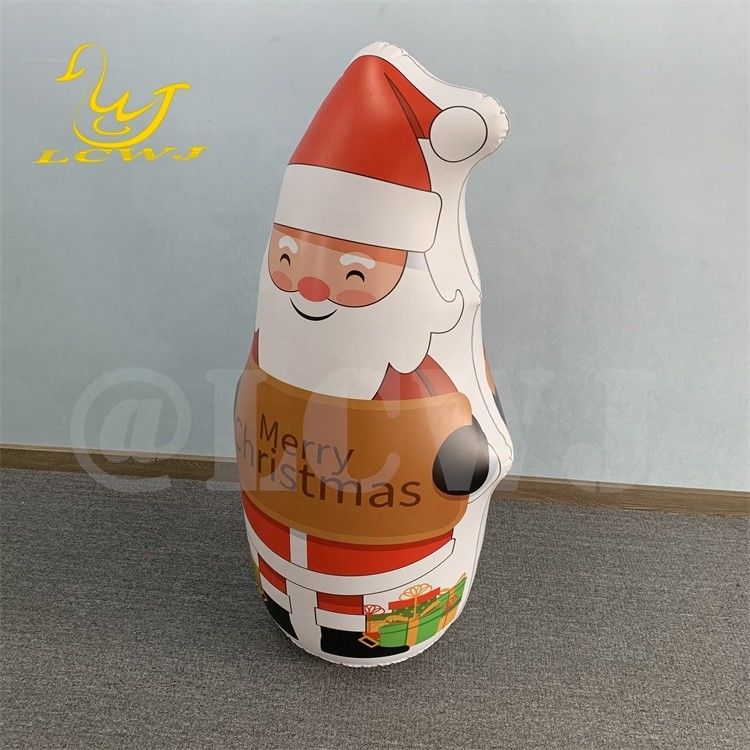 LC ブローアップ ボッパーヤード装飾 クリスマス充気式サンタクロース装飾 LEDライト