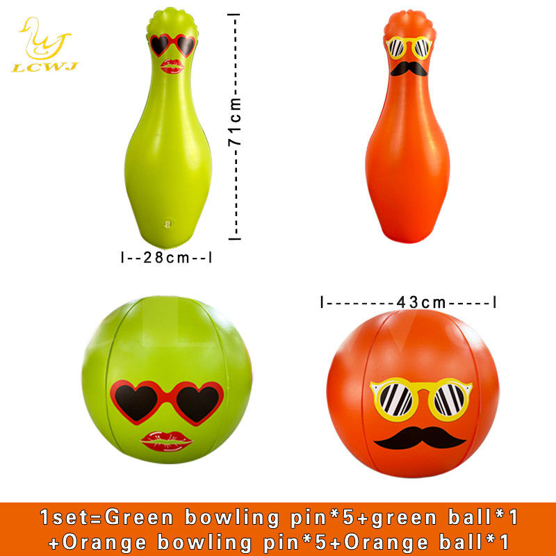 Unisex LC 色とりどりの楽しい 大庭屋外ゲーム ジャンボ ボウリングボールとピン 充電式 子供 ボウリングセット