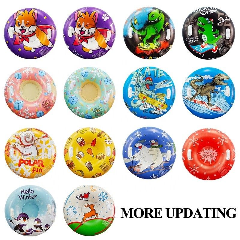 16p PVC 厚い充気式スノーチューブ 頑丈なハンドルとカスタマイズされた色
